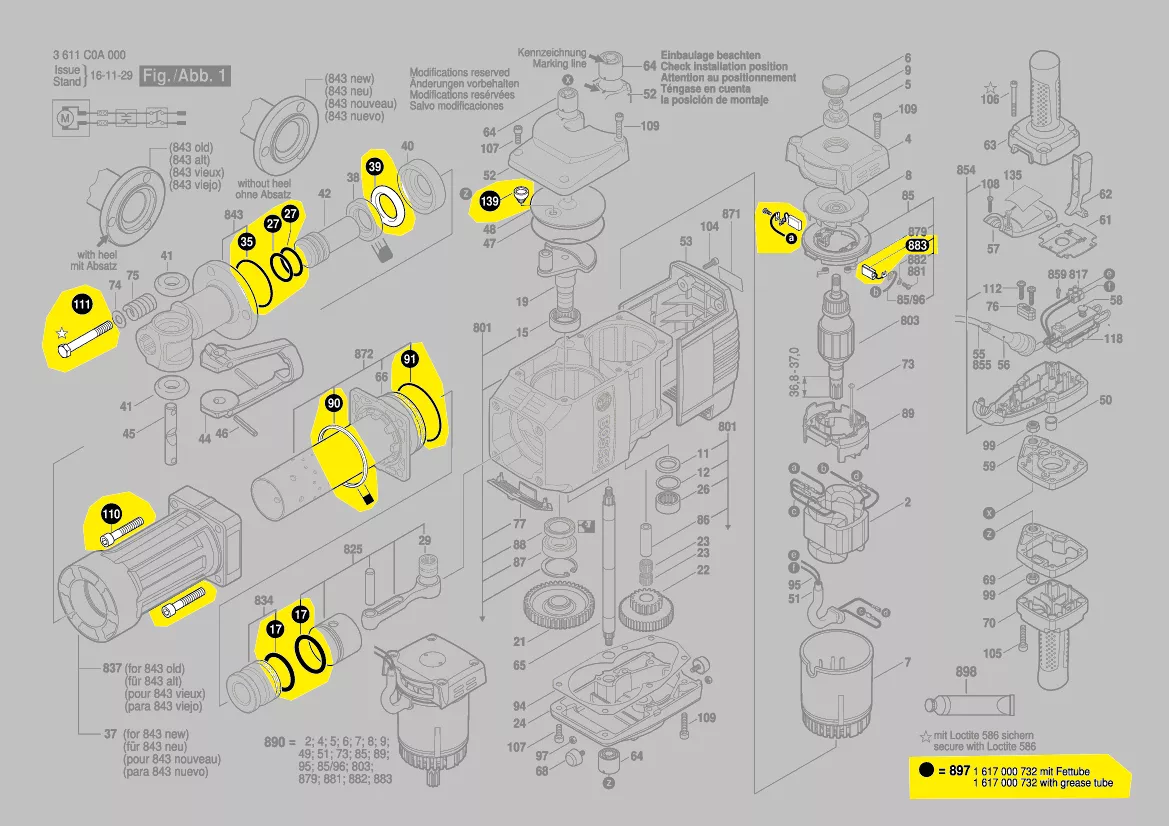 Kit entretien réf. 1 617 000 732 Bosch